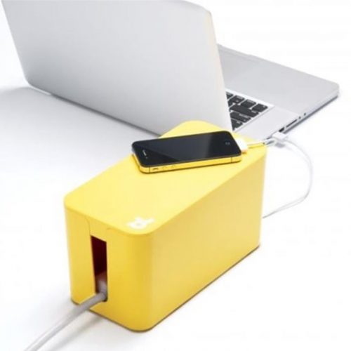 Bluelounge Cablebox Mini Opgeruimde Kabels - Geel