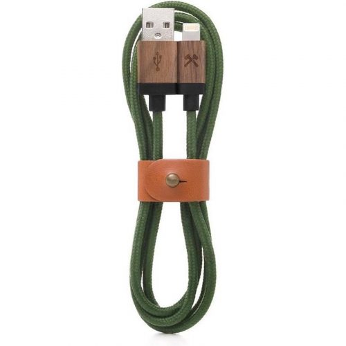 Woodcessories EcoCable Lightning Walnut/Green