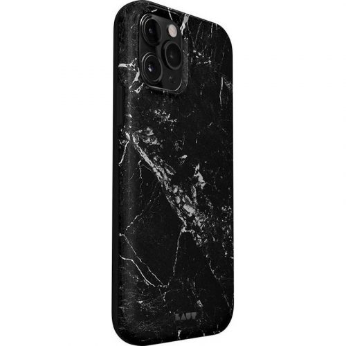 LAUT - iPhone 12 Hoesje - Back Case HUEX Marble Zwart